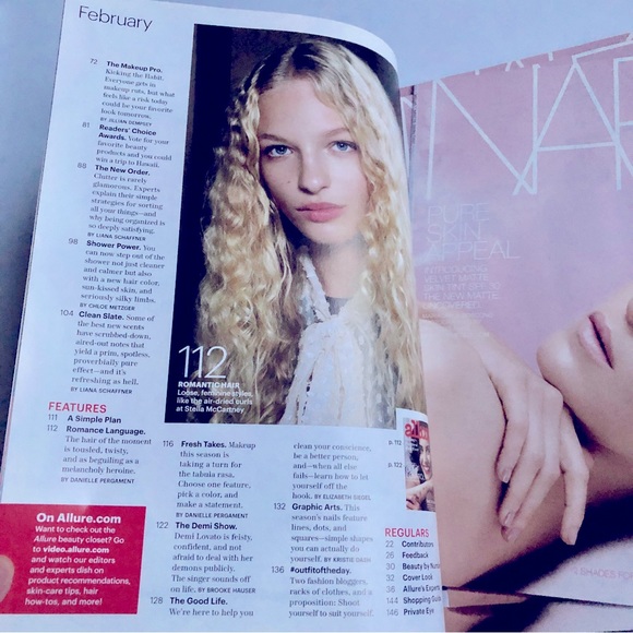 NEW ALLURE MAGAZINE FEBRUARY 2016 DEMI LOVATO THE CLEAN ISSUE - Picture 3 of 12